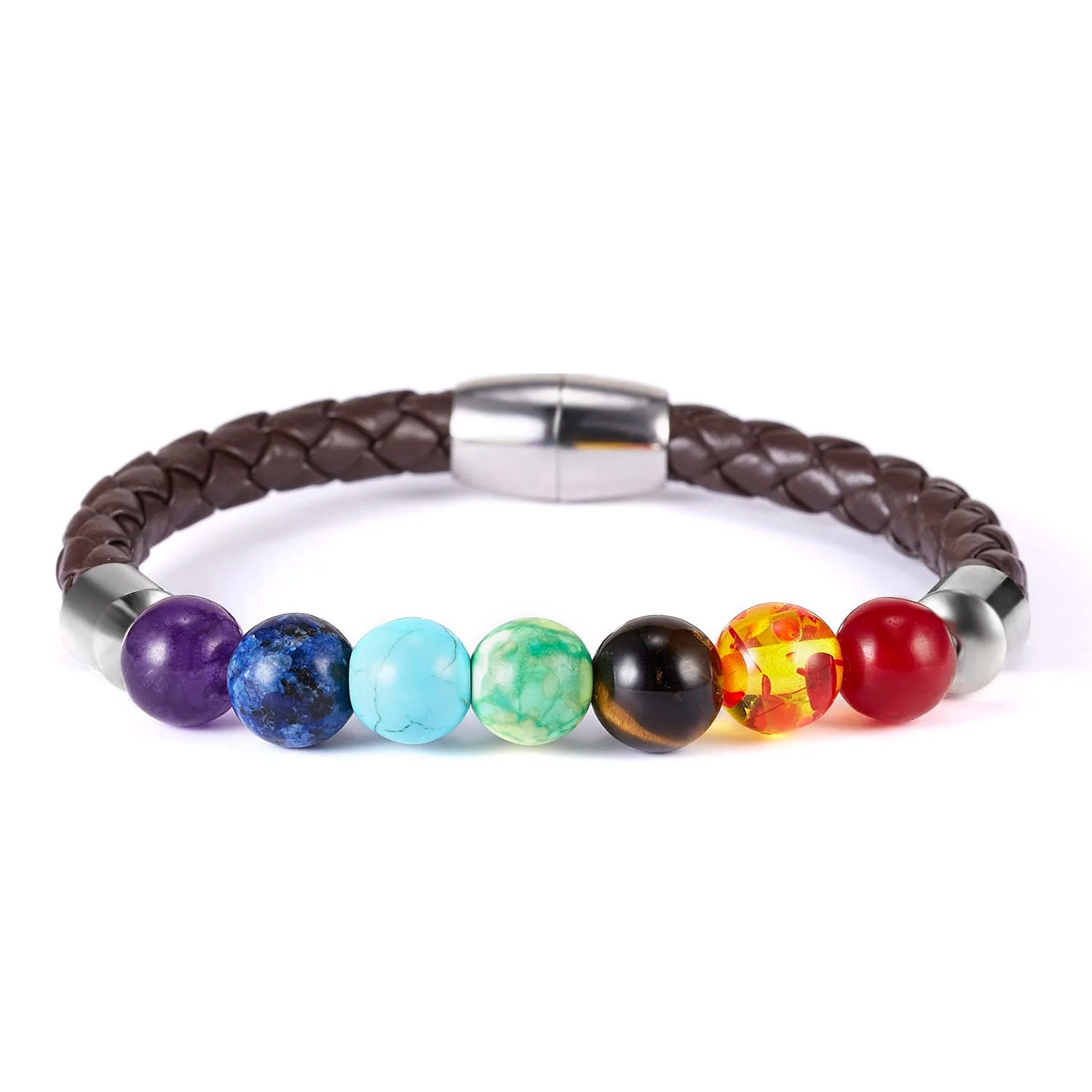 Charm Chakra Natural Stone Beaded Bracelet [SELECTION] - ALOE WINGS STORE