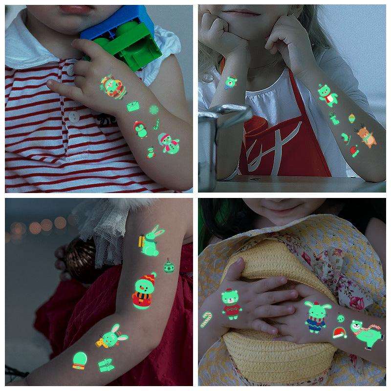 🟢🤶Christmas Glow-In-The-Dark Luminous Tattoo Stickers🎄🟢 - ALOE WINGS STORE