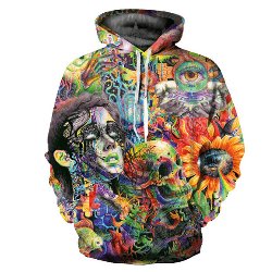 ‍Colorful Abstract Art Hoodie‍ - ALOE WINGS STORE