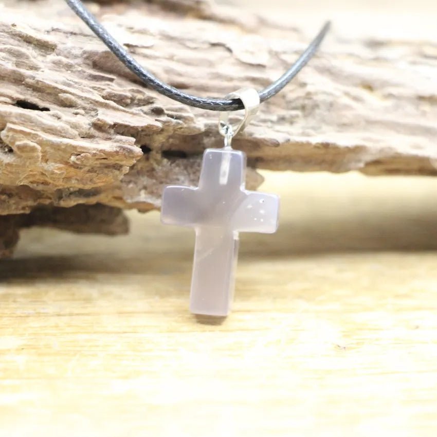 Crystal Quartz Cross Shape Pendant SELECTION - ALOE WINGS STORE