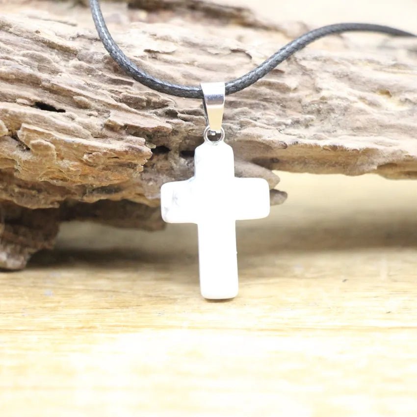 Crystal Quartz Cross Shape Pendant SELECTION - ALOE WINGS STORE