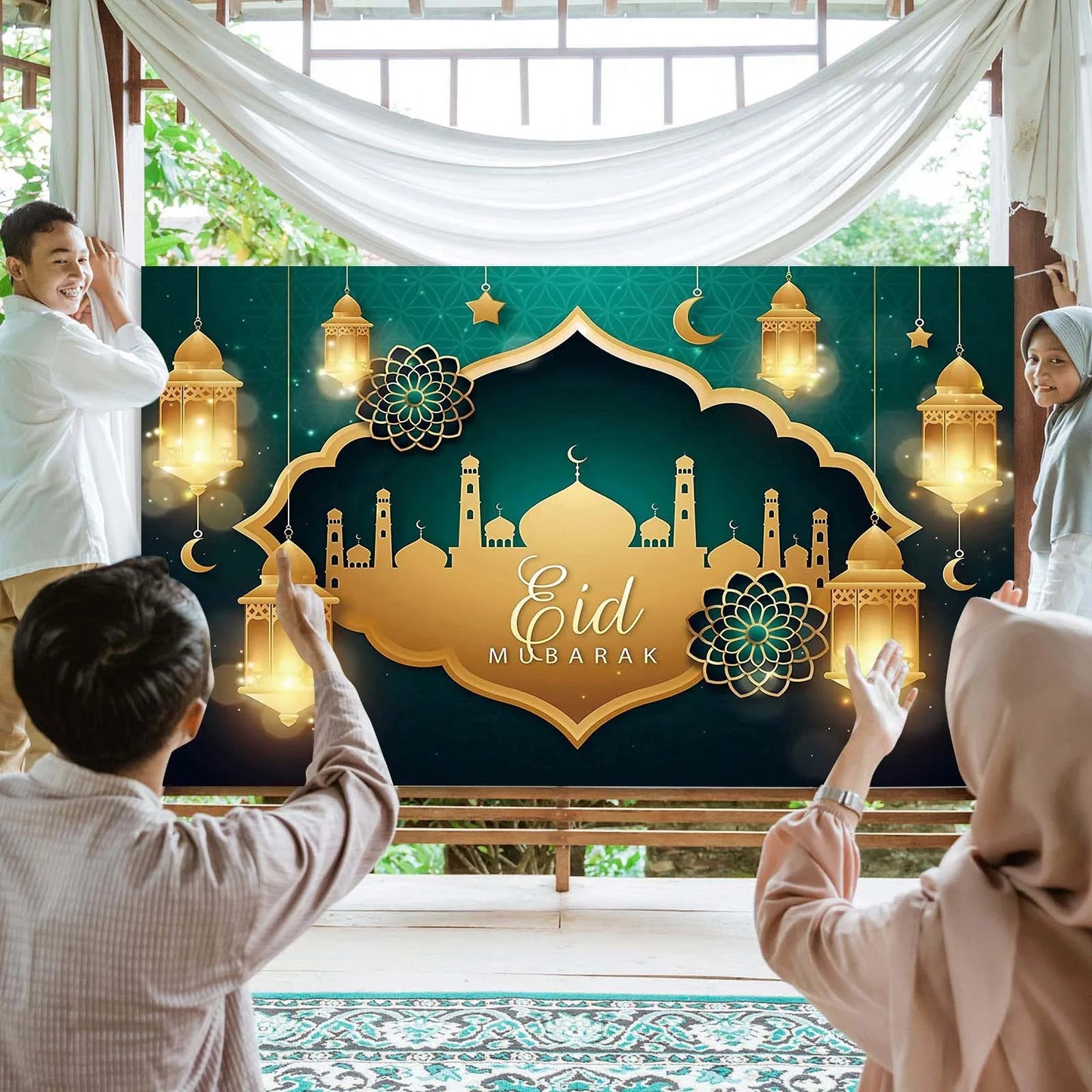 Eid Mubarak, Islamic Wall Hanging Tapestry - ALOE WINGS STORE