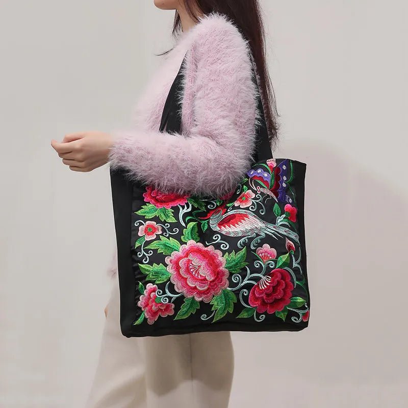 Embroidered Ethnic Floral Embroidered Women's Bag - ALOE WINGS STORE