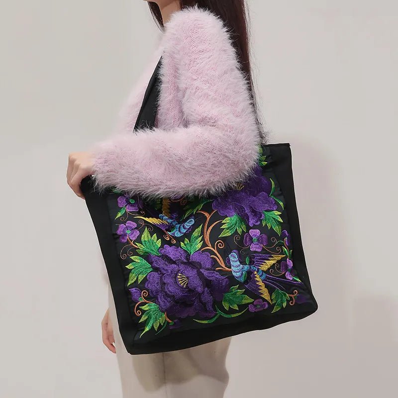 Embroidered Ethnic Floral Embroidered Women's Bag - ALOE WINGS STORE