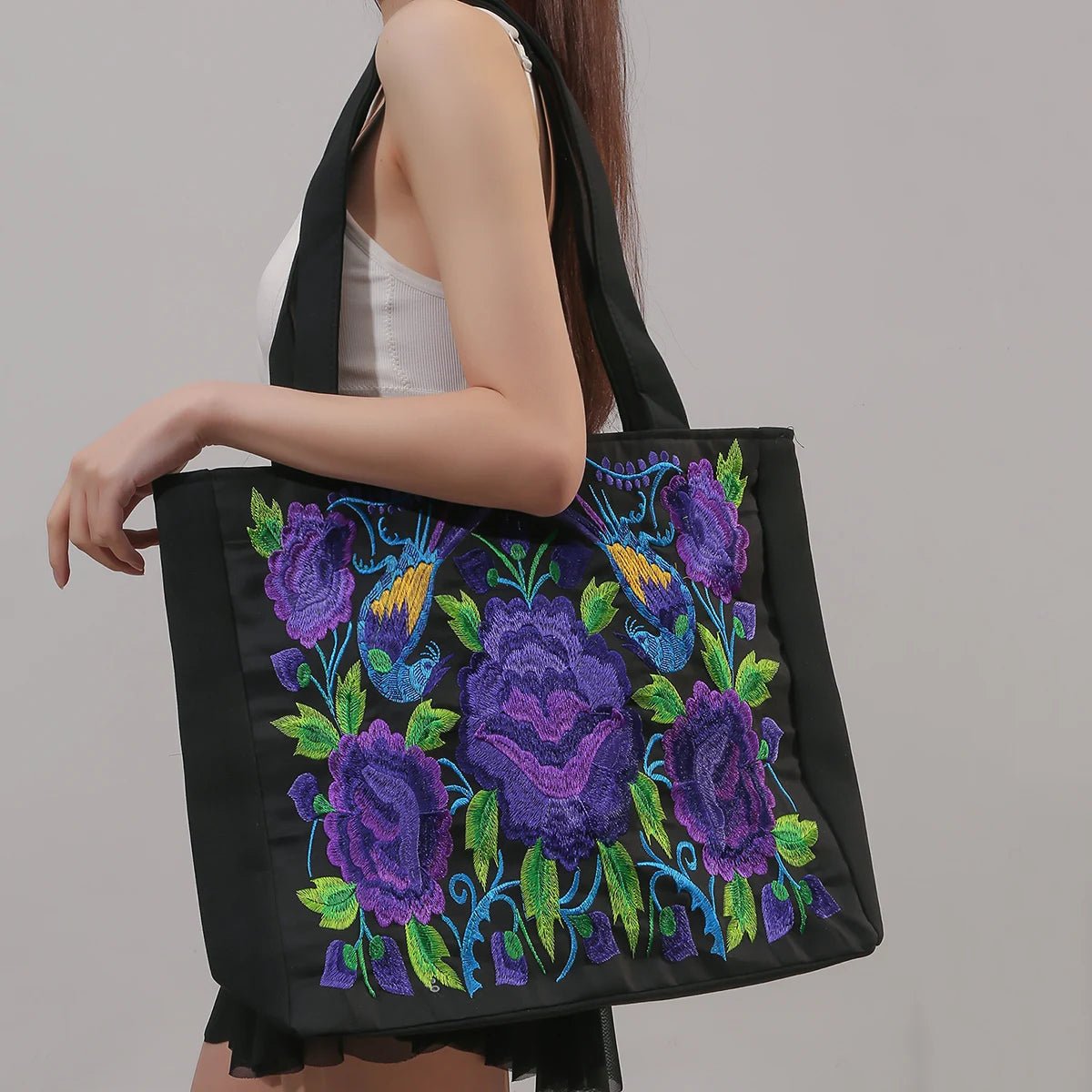 Embroidered Ethnic Floral Embroidered Women's Bag - ALOE WINGS STORE