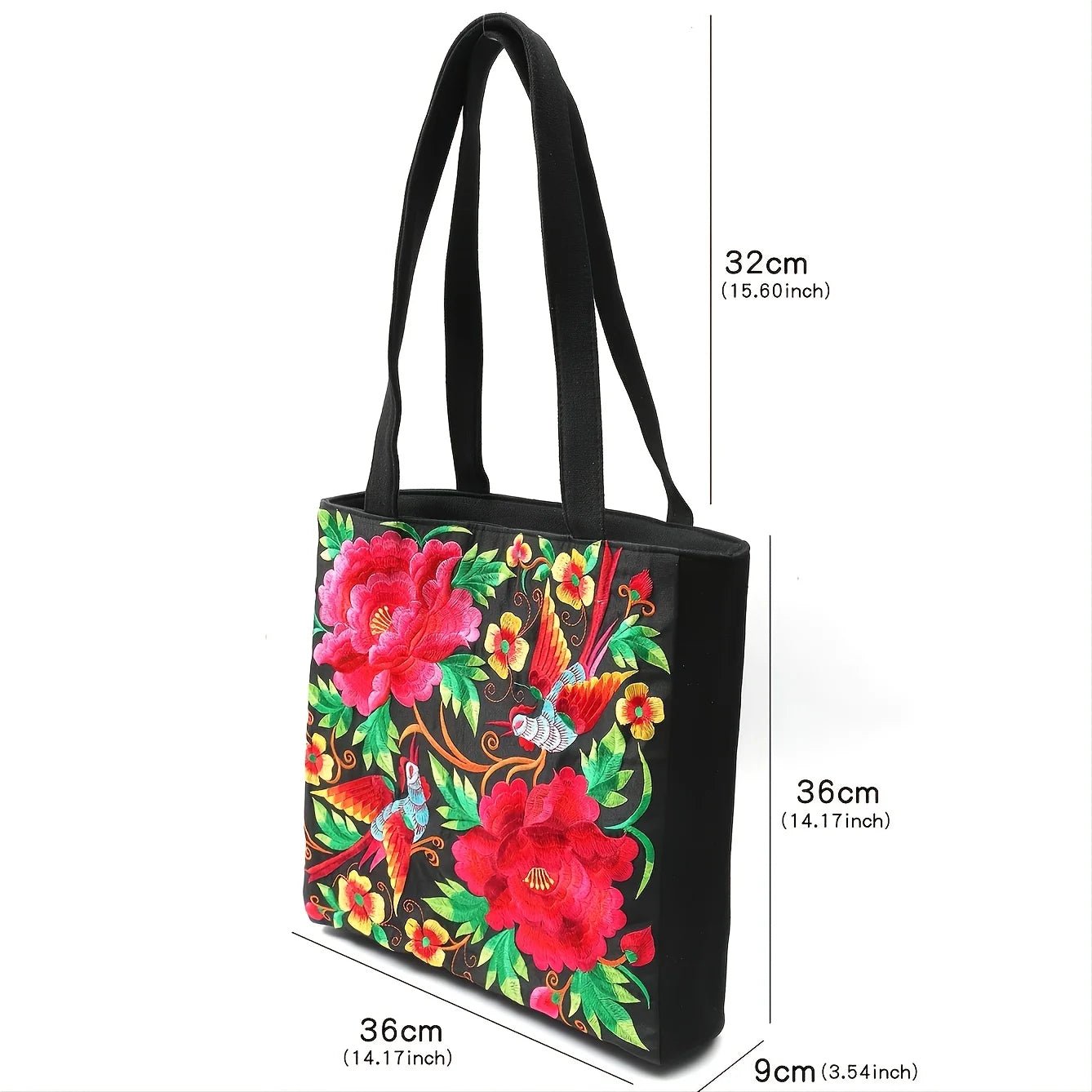 Embroidered Ethnic Floral Embroidered Women's Bag - ALOE WINGS STORE