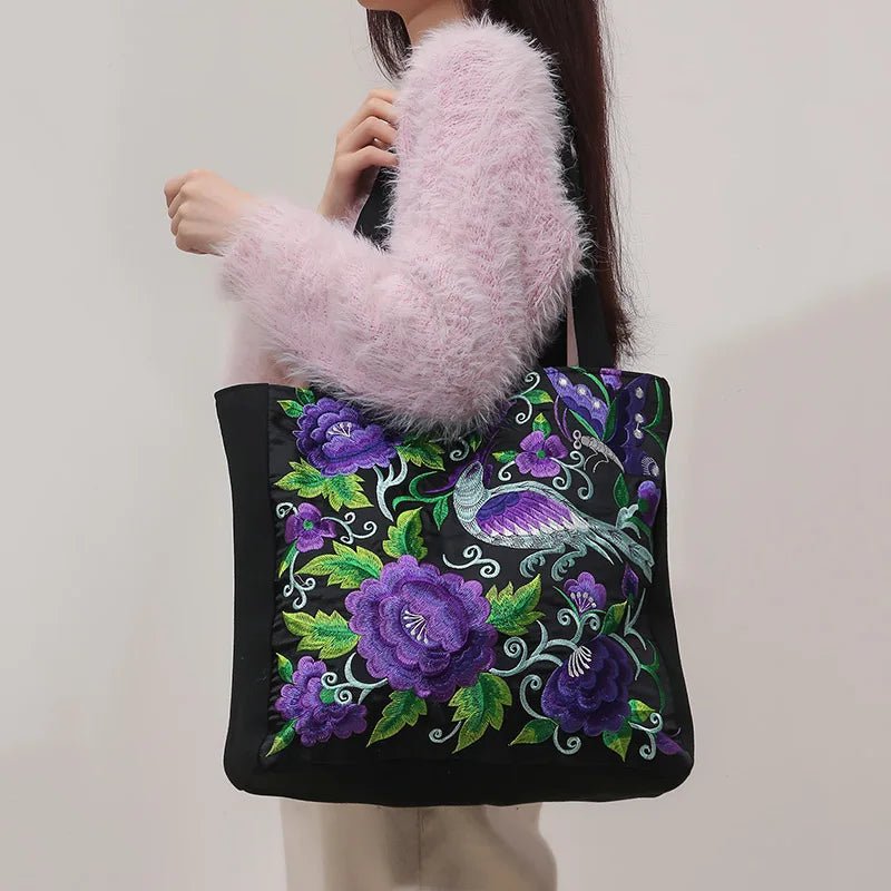 Embroidered Ethnic Floral Embroidered Women's Bag - ALOE WINGS STORE