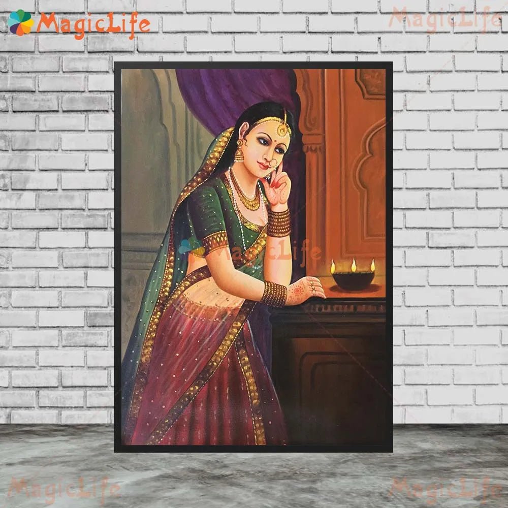 Ethnic Indian Rajasthani Princess Wall Hanging [SELECTION] - ALOE WINGS STORE