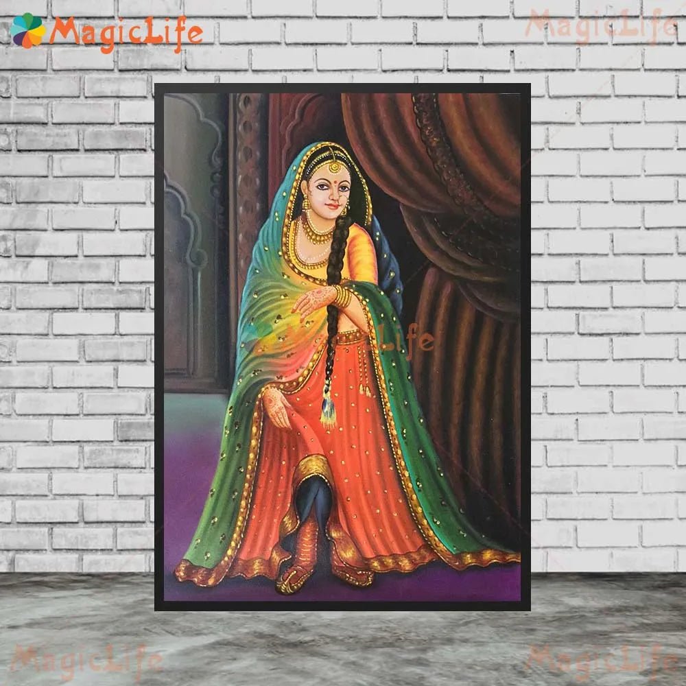 Ethnic Indian Rajasthani Princess Wall Hanging [SELECTION] - ALOE WINGS STORE