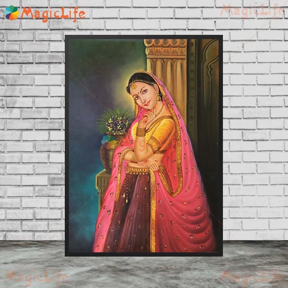 Ethnic Indian Rajasthani Princess Wall Hanging [SELECTION] - ALOE WINGS STORE