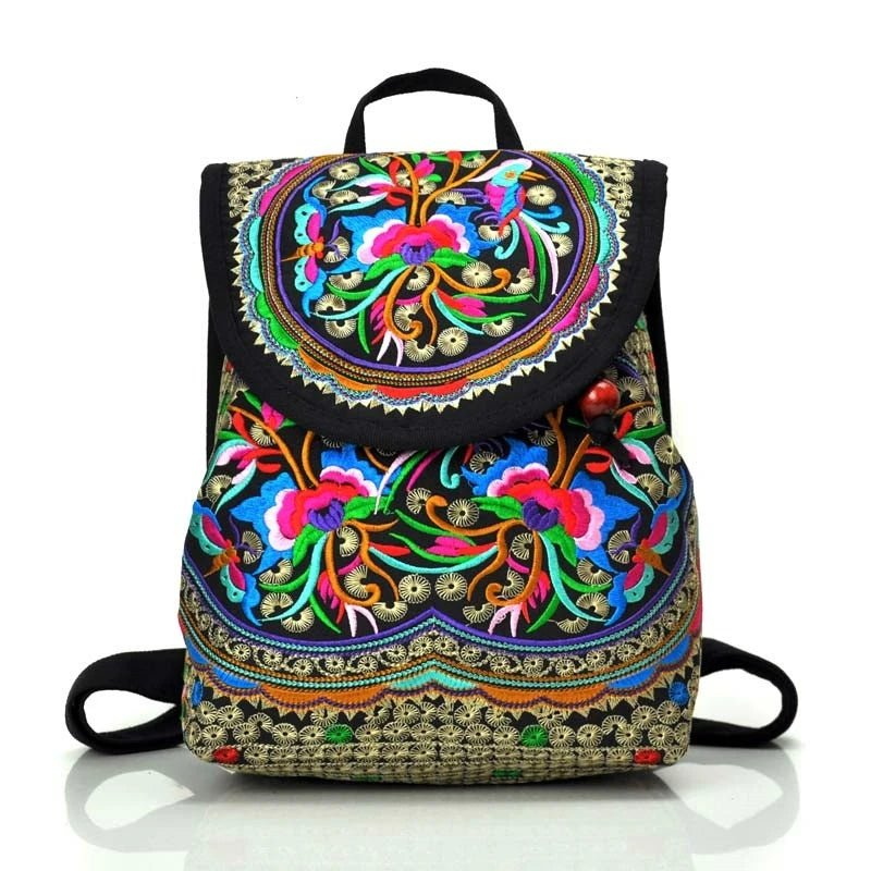 Fashionable  Ethnic Style Embroidered Backpack [SELECTION] - ALOE WINGS STORE