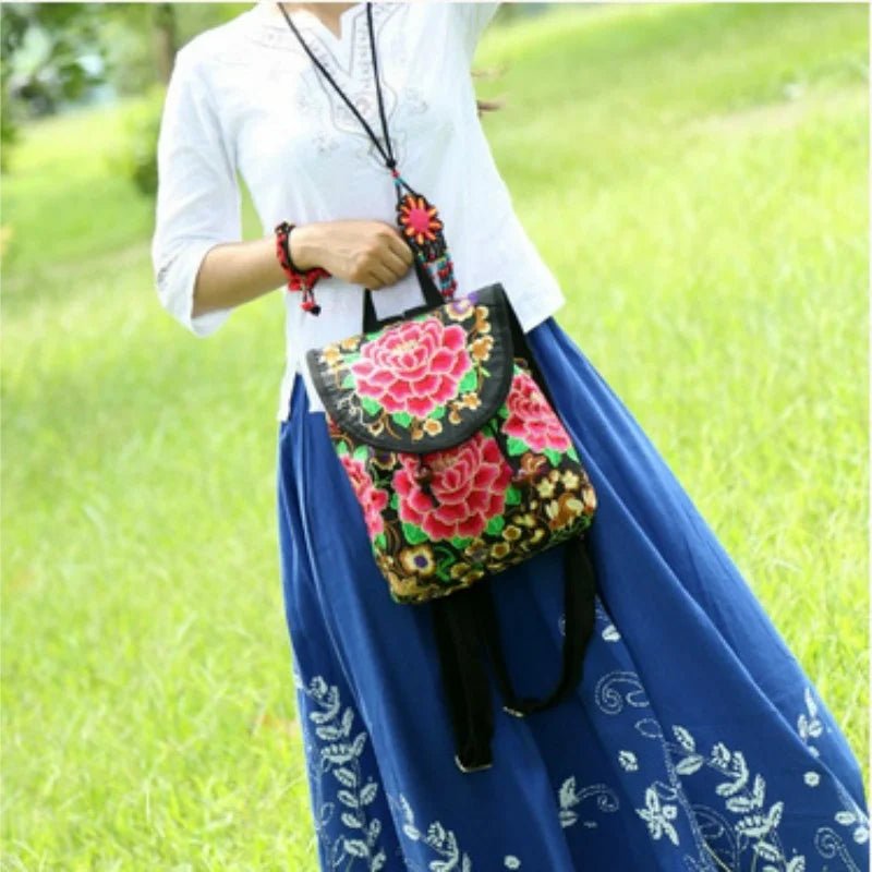 Fashionable  Ethnic Style Embroidered Backpack [SELECTION] - ALOE WINGS STORE