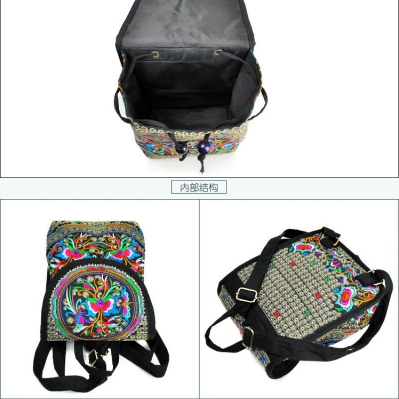 Fashionable  Ethnic Style Embroidered Backpack [SELECTION] - ALOE WINGS STORE