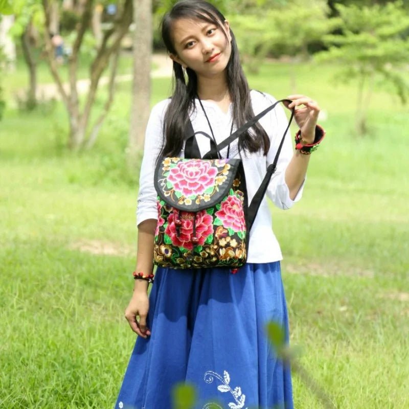 Fashionable  Ethnic Style Embroidered Backpack [SELECTION] - ALOE WINGS STORE