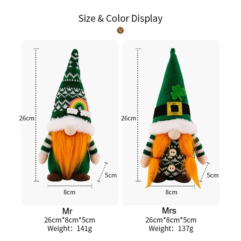 Handmade St Patrick's Day Fabric Gnomes Selection - ALOE WINGS STORE