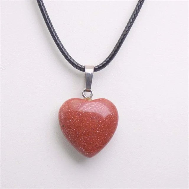 Heart Shape Gemstones Crystal Pendant SELECTION - ALOE WINGS STORE