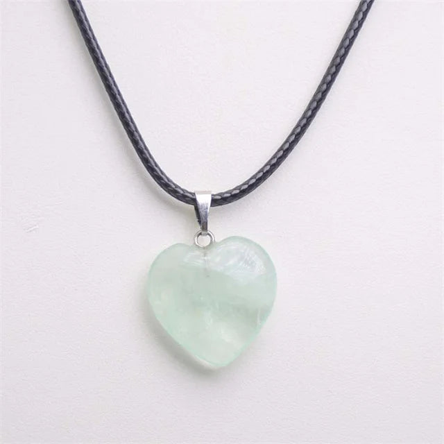 Heart Shape Gemstones Crystal Pendant SELECTION - ALOE WINGS STORE