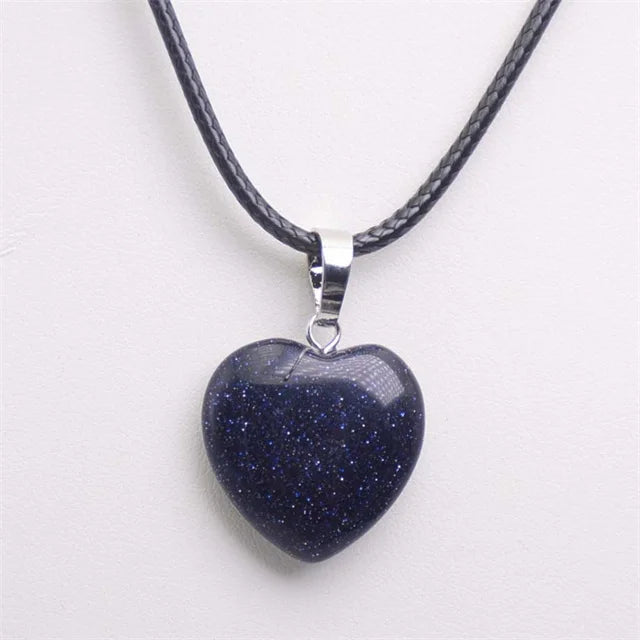 Heart Shape Gemstones Crystal Pendant SELECTION - ALOE WINGS STORE