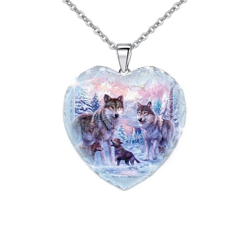 Heart Shaped Crystal Glass Pendant SELECTION - ALOE WINGS STORE