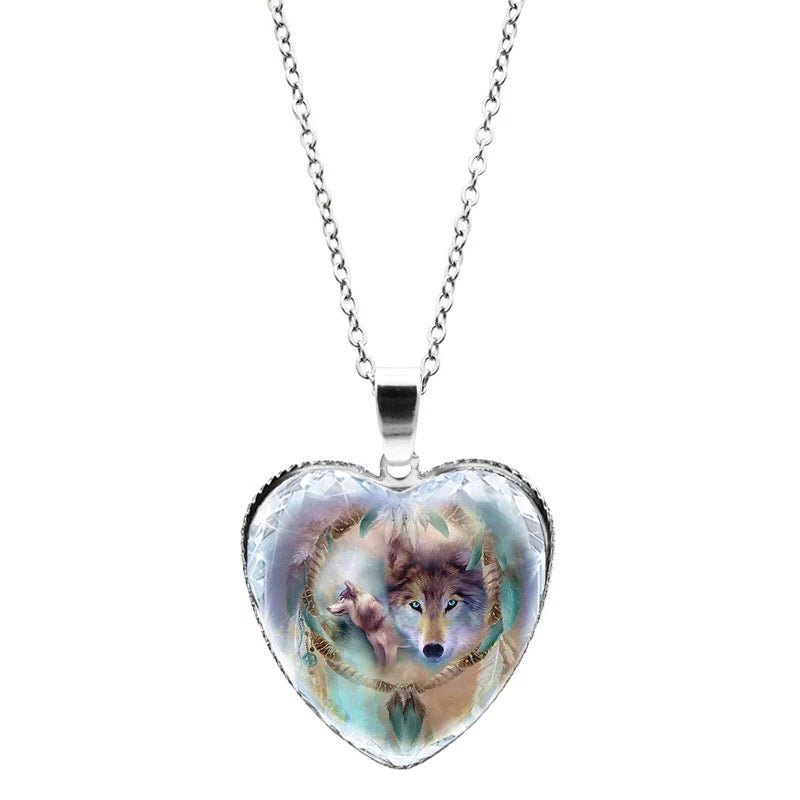 Heart Shaped Crystal Glass Pendant SELECTION - ALOE WINGS STORE