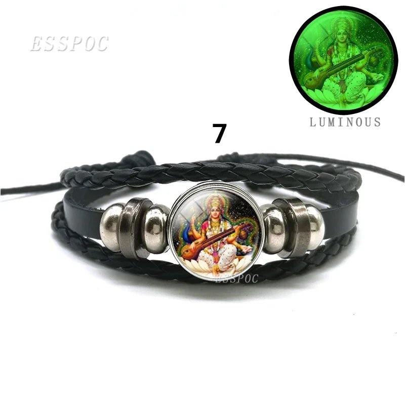 Hindu Gods And Goddesses 'Glow-In-The-Dark' Amulet Bracelets SELECTION - ALOE WINGS STORE