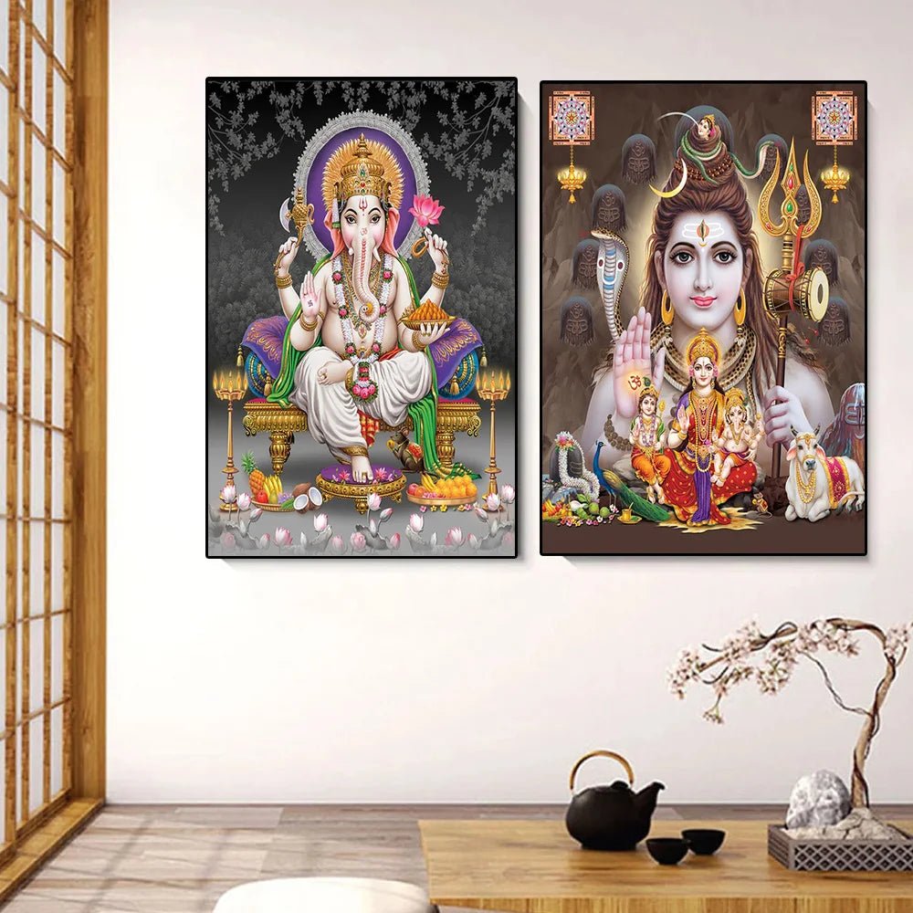 Hindu Gods And Goddesses Wall Hanging SELECTION - ALOE WINGS STORE