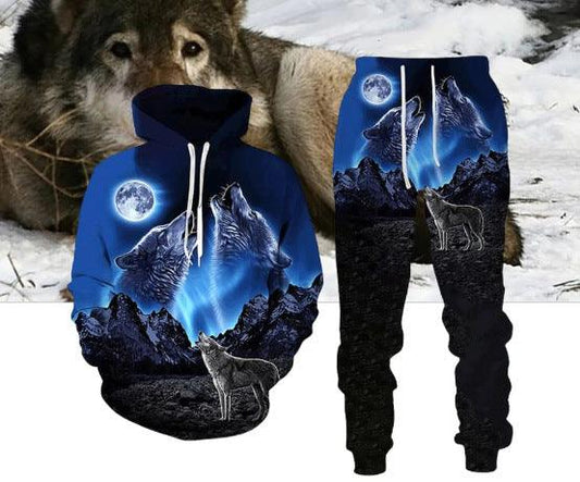 Howling at the Moon: Wolf & Nature Inspired Tracksuits - ALOE WINGS STORE