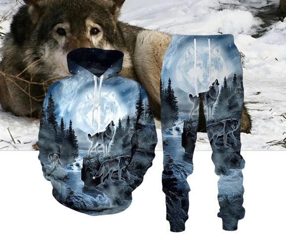 Howling at the Moon: Wolf & Nature Inspired Tracksuits - ALOE WINGS STORE