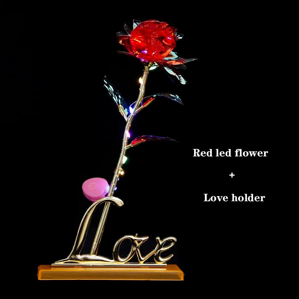 LED 24K Foil Plated Roses - ALOE WINGS STORE