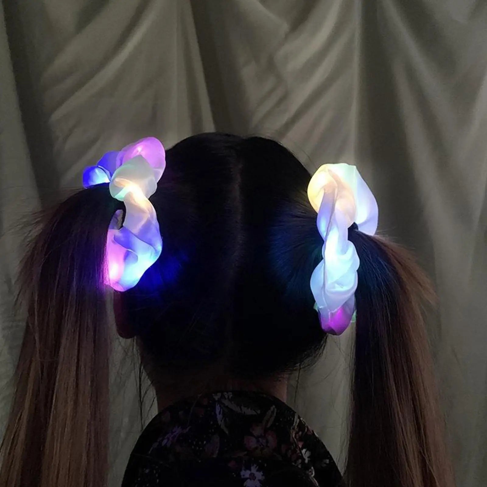 LED Luminous Glow In The Dark Elastic Hair Band SELECTION - ALOE WINGS STORE