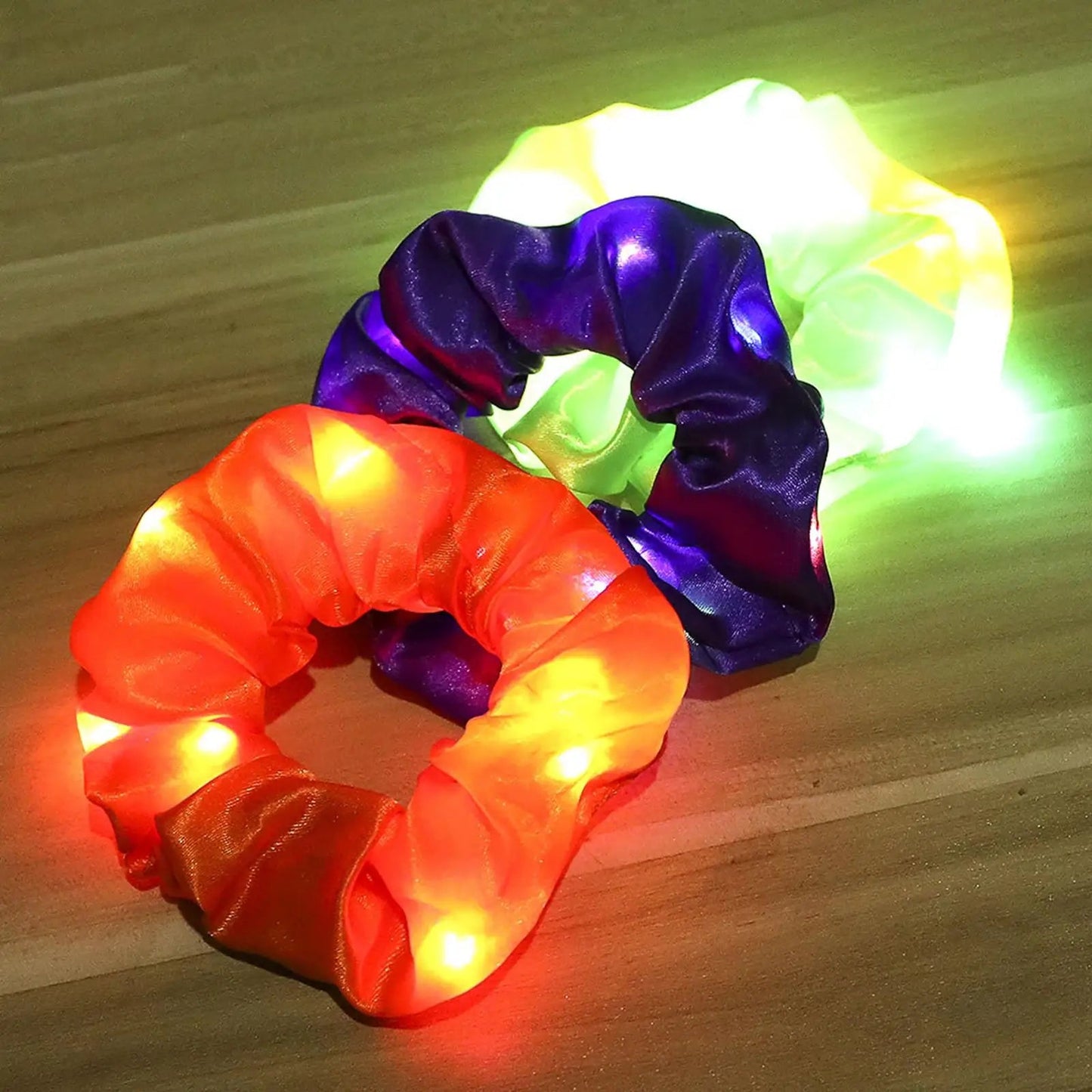 LED Luminous Glow In The Dark Elastic Hair Band SELECTION - ALOE WINGS STORE