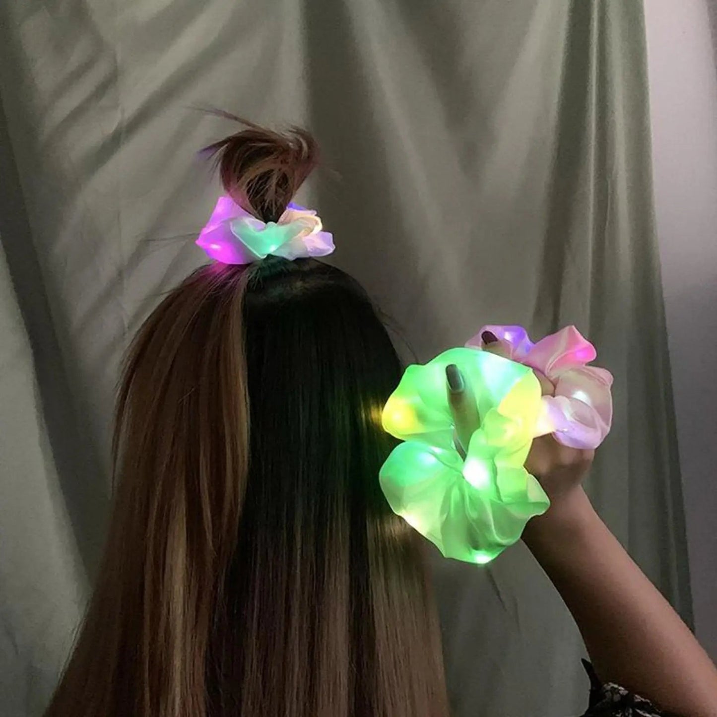 LED Luminous Glow In The Dark Elastic Hair Band SELECTION - ALOE WINGS STORE