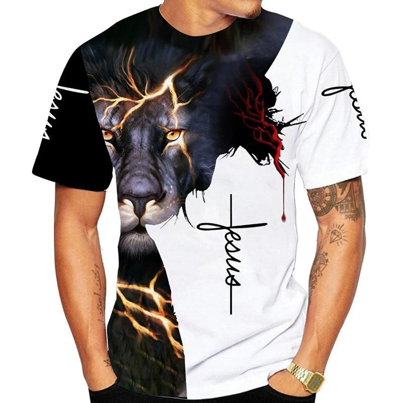 Lord Jesus Christ Lion Heart Style Shorts and T-Shirt Selection - ALOE WINGS STORE