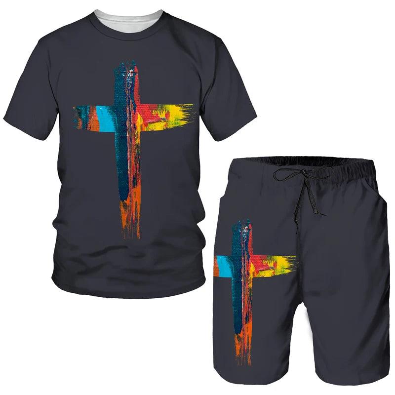 Lord Jesus Christ Lion Style Shorts and T-Shirt Selection - ALOE WINGS STORE