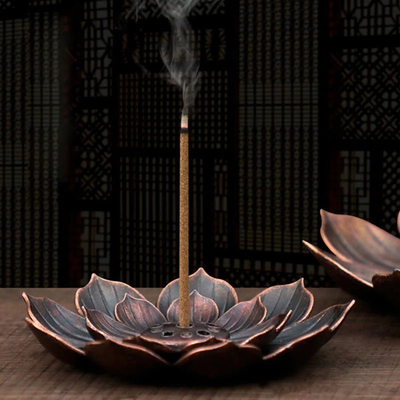 Lotus Rack Ash Catcher Incense Sticks Holder-ALOE WINGS STORE