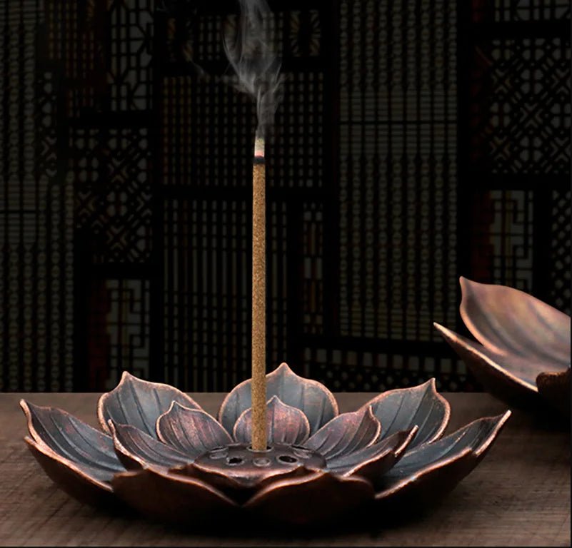 Lotus Rack Ash Catcher Incense Sticks Holder-ALOE WINGS STORE