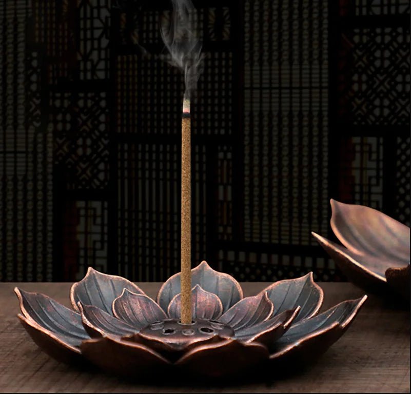 Lotus Rack Ash Catcher Incense Sticks Holder - ALOE WINGS STORE