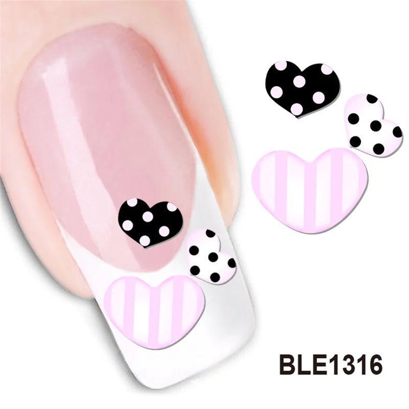 Love Bear Cartoon Waterproof Water Transfer Nails Art Sticker Selection - ALOE WINGS STORE