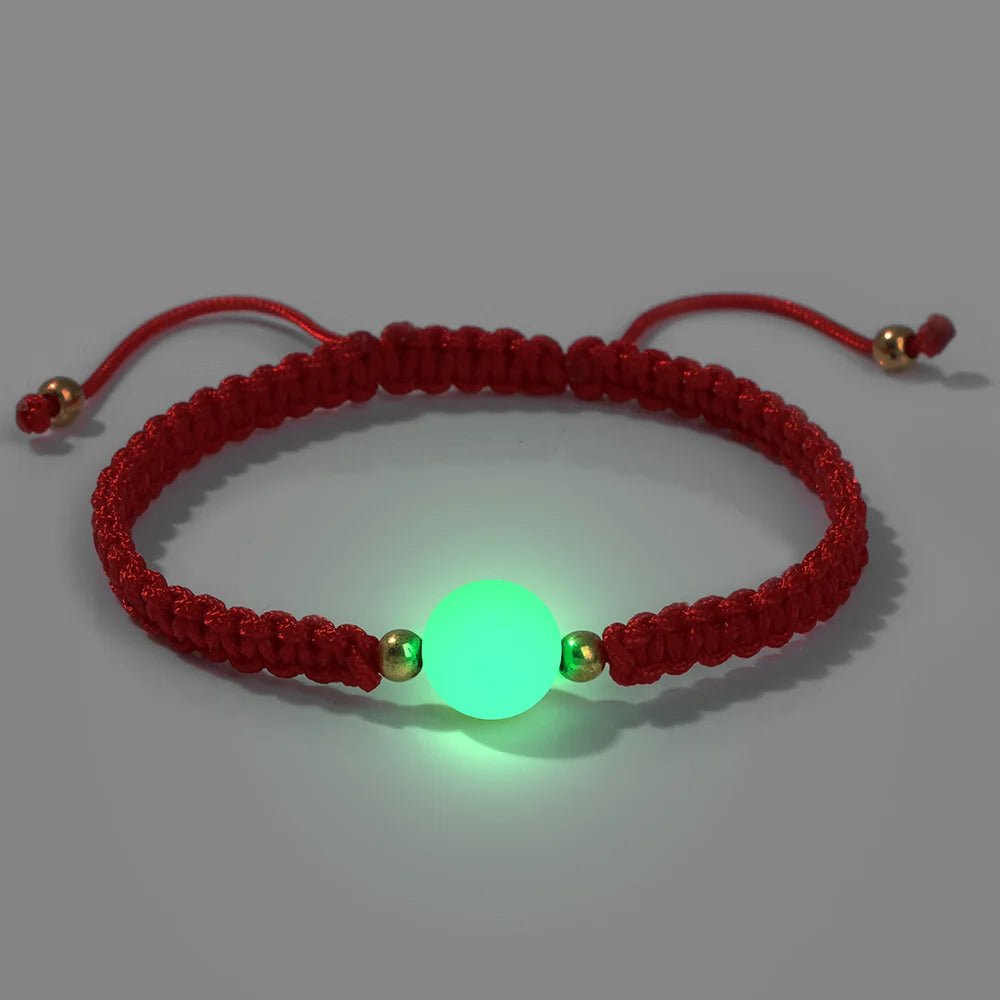 Luminous "Glow In The Dark' Stone Braided Bracelet - ALOE WINGS STORE