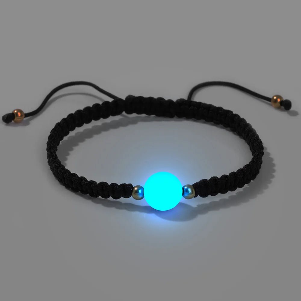 Luminous "Glow In The Dark' Stone Braided Bracelet - ALOE WINGS STORE