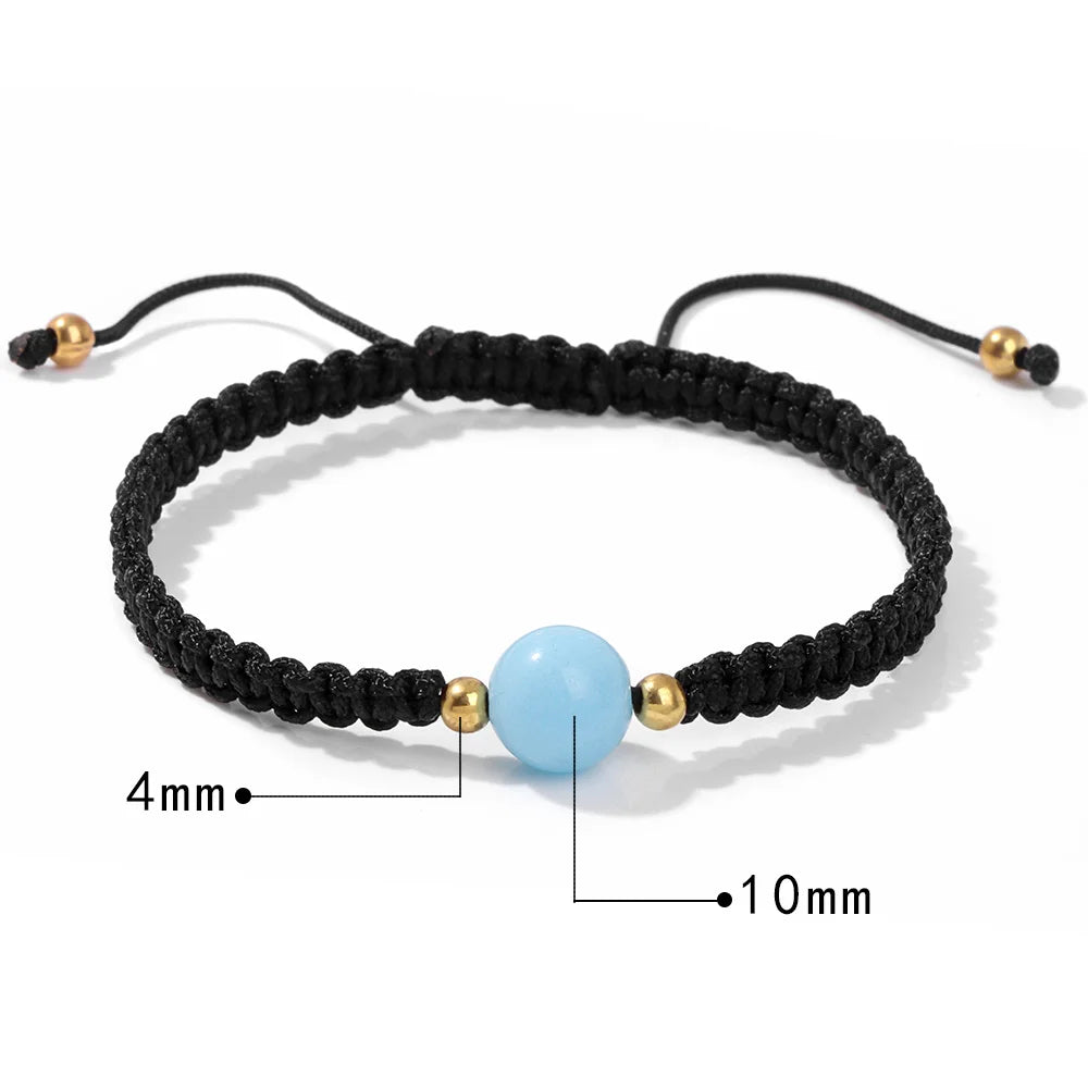 Luminous "Glow In The Dark' Stone Braided Bracelet - ALOE WINGS STORE