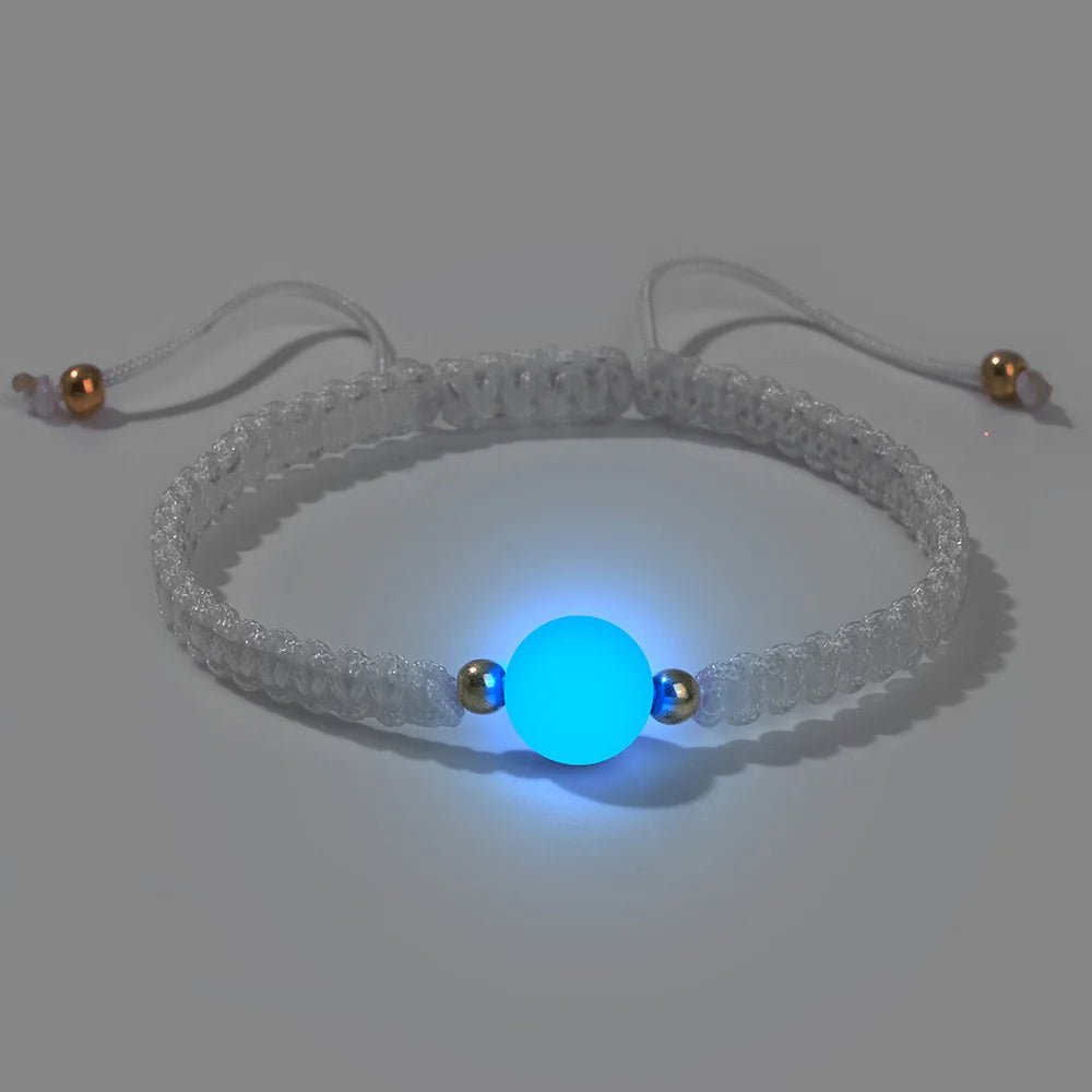 Luminous "Glow In The Dark' Stone Braided Bracelet - ALOE WINGS STORE