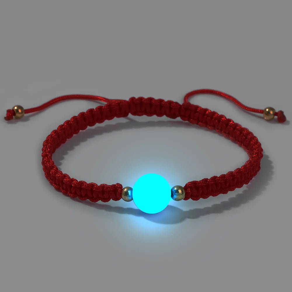 Luminous "Glow In The Dark' Stone Braided Bracelet - ALOE WINGS STORE