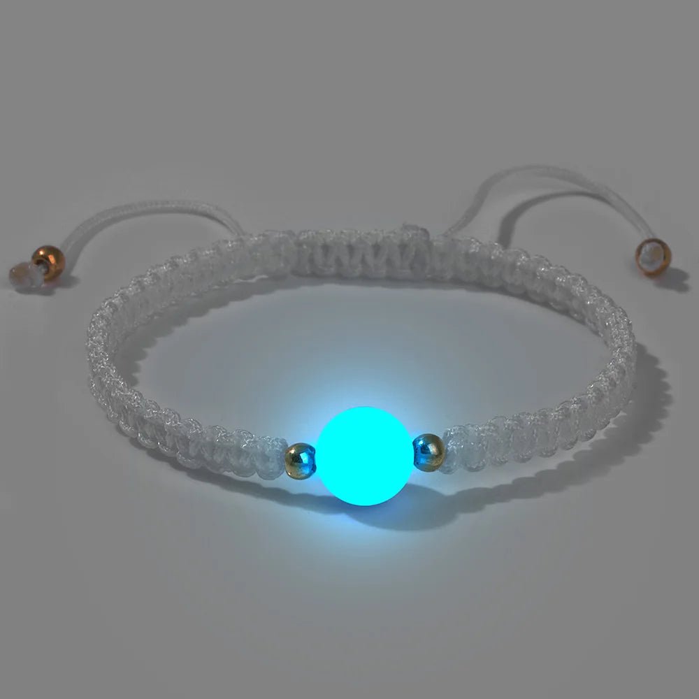 Luminous "Glow In The Dark' Stone Braided Bracelet - ALOE WINGS STORE