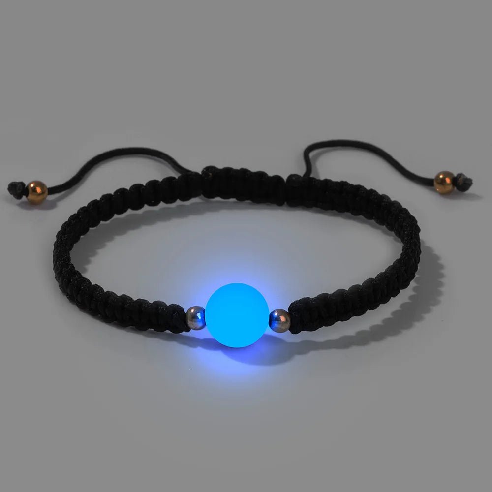 Luminous "Glow In The Dark' Stone Braided Bracelet - ALOE WINGS STORE