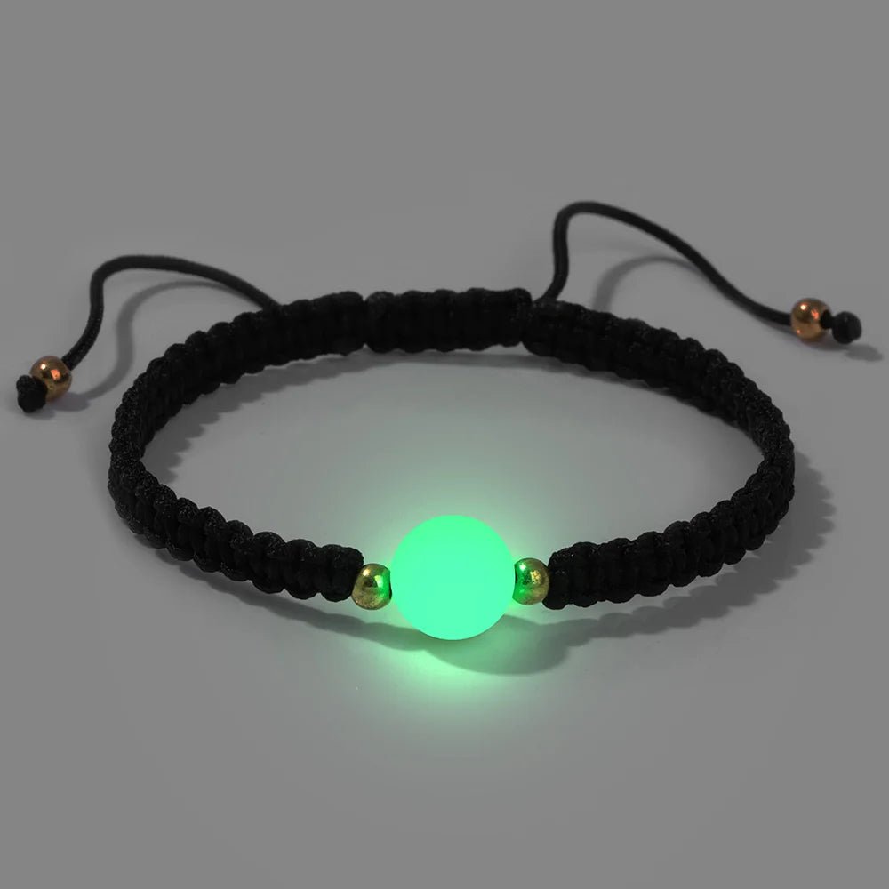 Luminous "Glow In The Dark' Stone Braided Bracelet - ALOE WINGS STORE