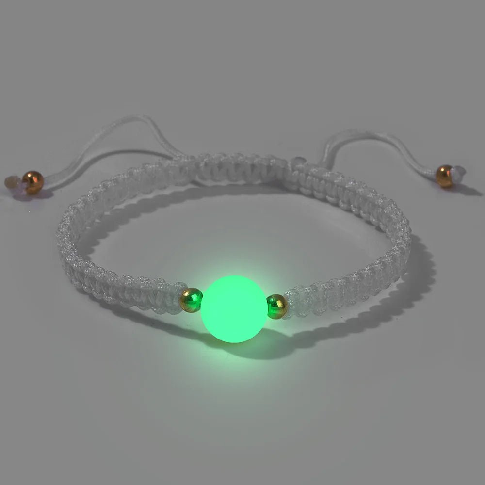 Luminous "Glow In The Dark' Stone Braided Bracelet - ALOE WINGS STORE