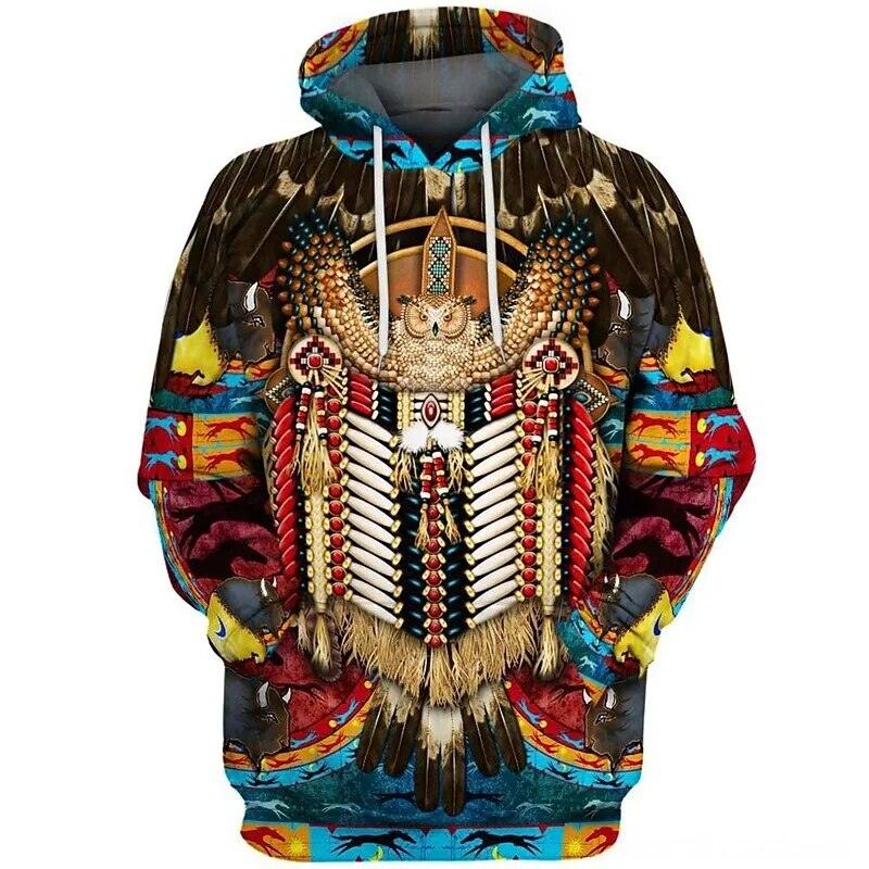 🐾Native Indian 3D Wolves Hoodies Pullover selection🐾 - ALOE WINGS STORE