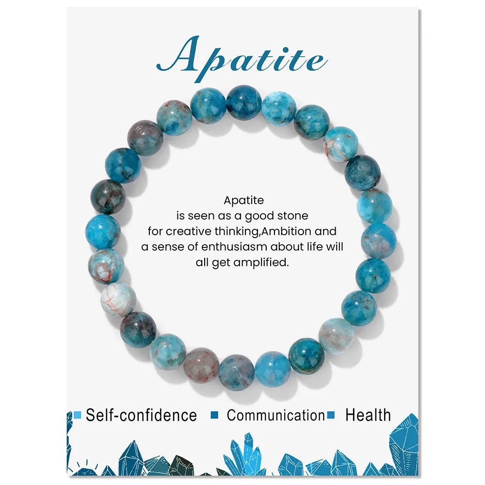 Natural Stone Quartz Beads Bracelet With An Information Card SELECTION - ALOE WINGS STORE