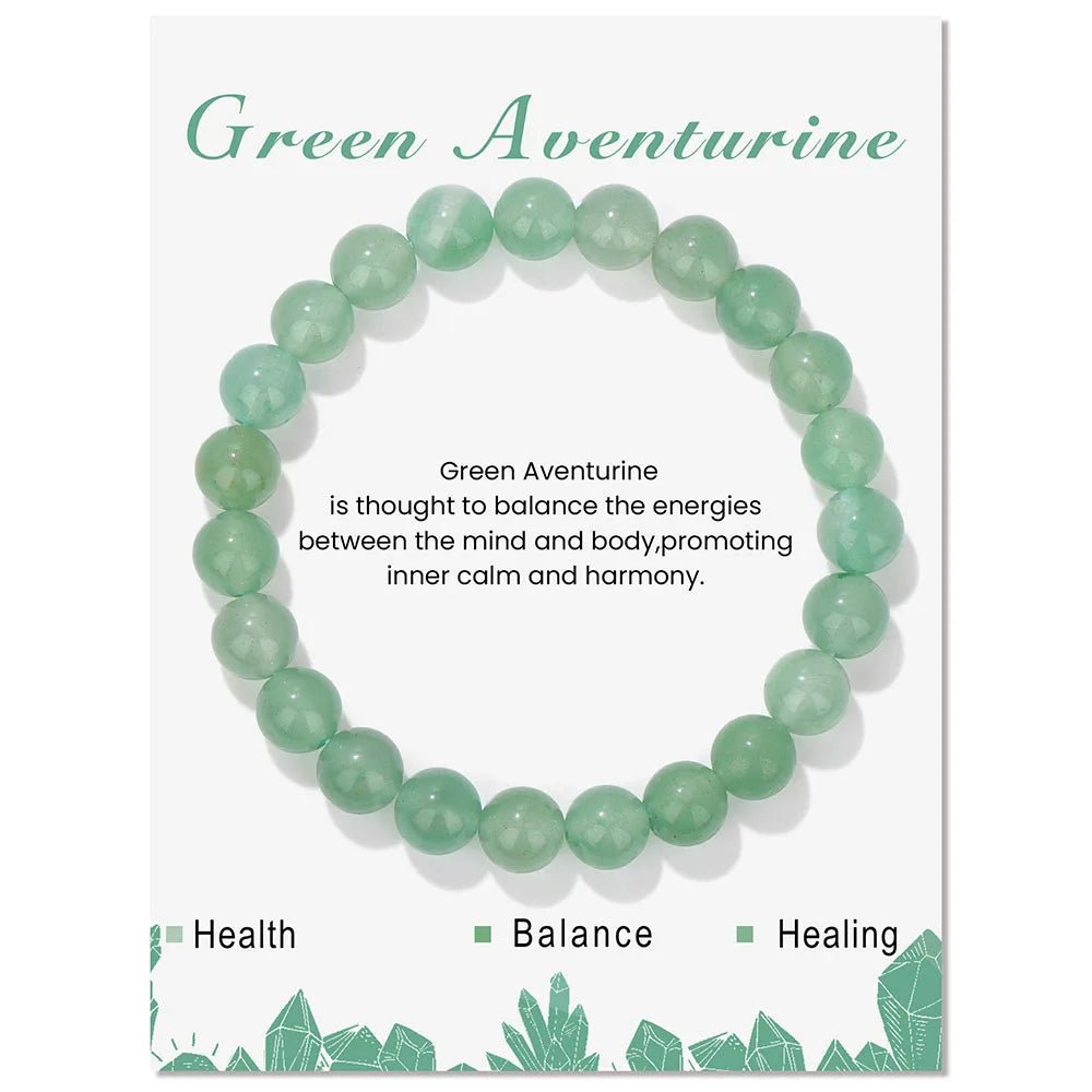 Natural Stone Quartz Beads Bracelet With An Information Card SELECTION - ALOE WINGS STORE